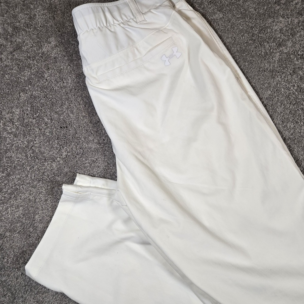 Under Armour Pants Mens Golf Pant 32x32 White Golf Performance Nylon Stretch